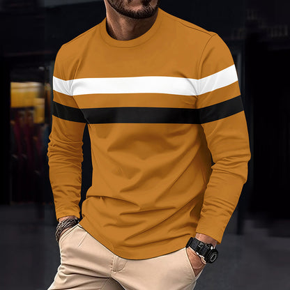 Men's Casual Round Neck Long Sleeve Tee