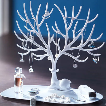 Deer Jewelry Display Stand with Drawer