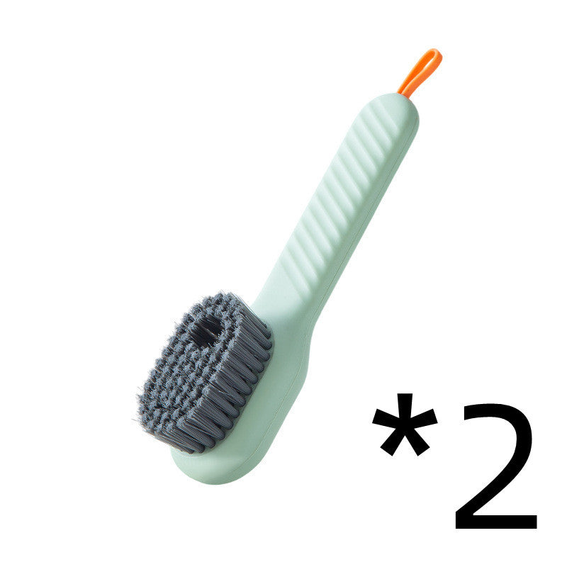 Multifunctional Soft-Bristled Shoe and Clothing Brush with Long Handle
