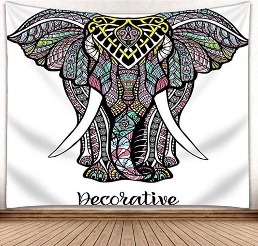 3D Elephant Tapestry Wall Hanging