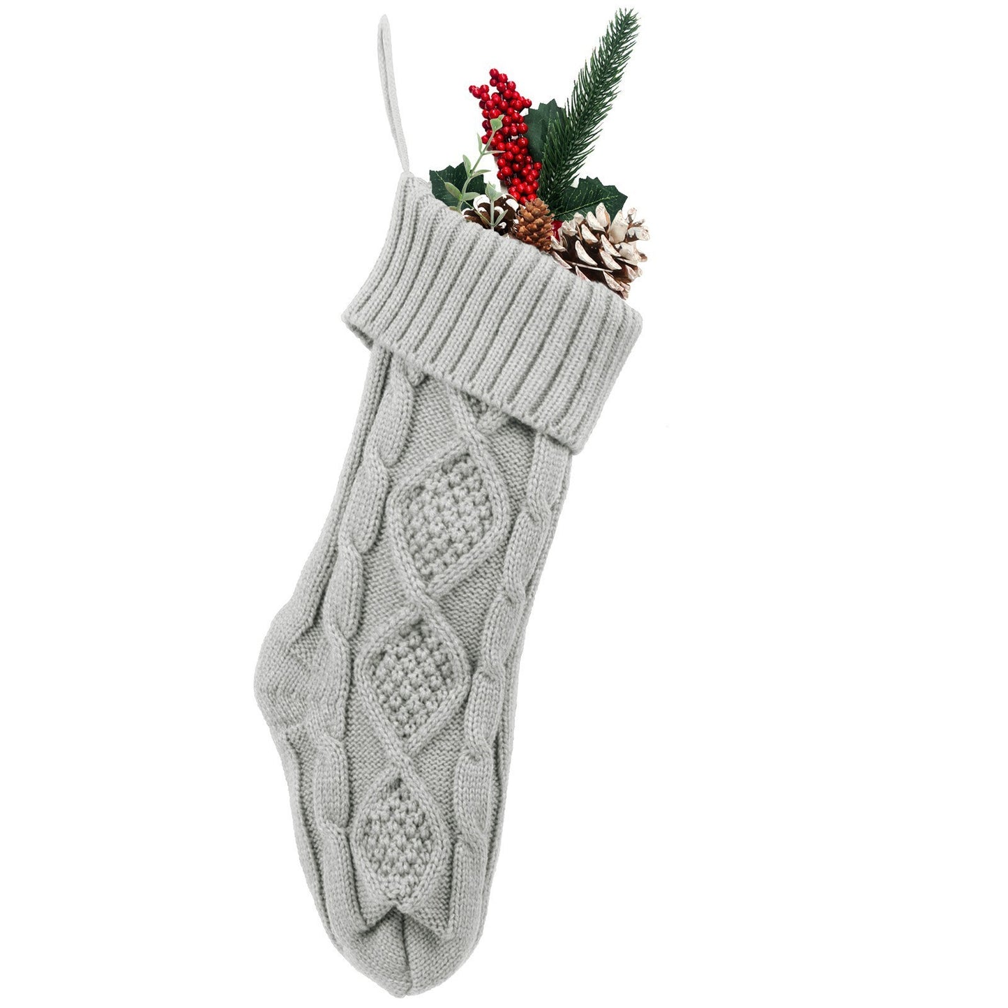 Embroidered Knitted Christmas Socks