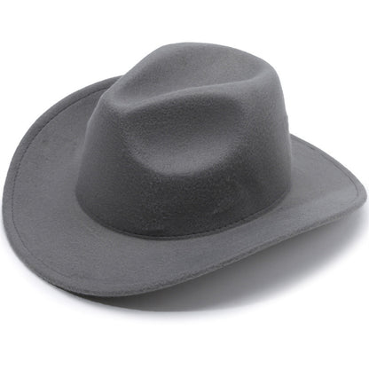 European And American Style Woolen Cowboy Hat Men's Lady Couple Ethnic Style Curling