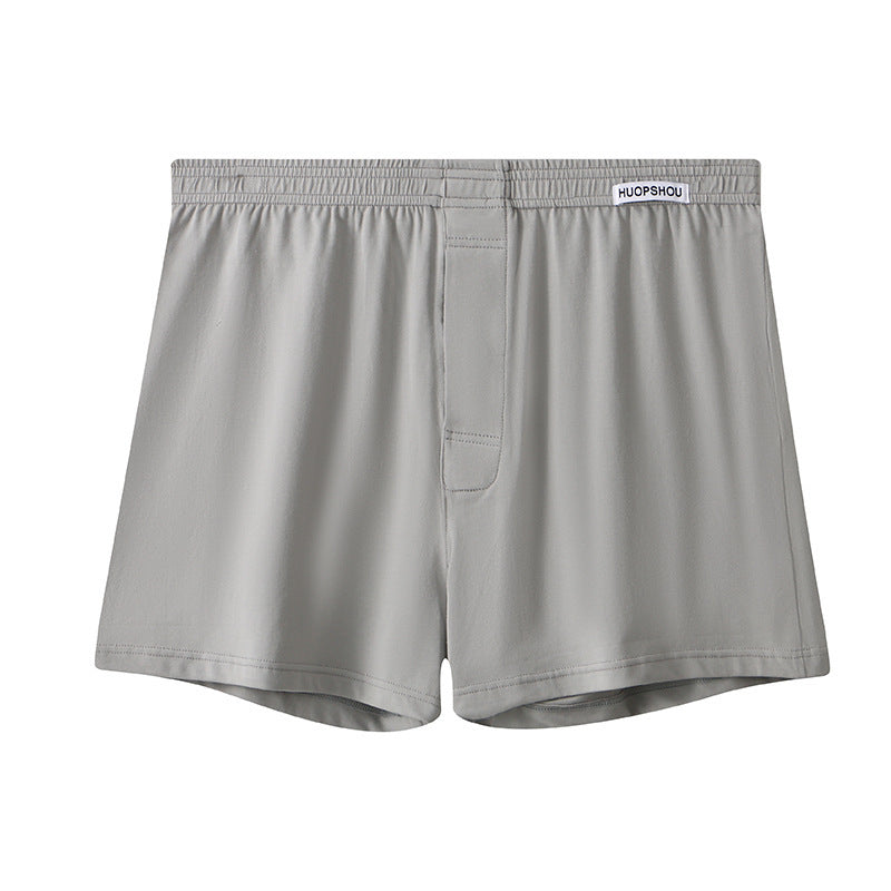 Loose Breathable Plus Size Men's Solid Color Boxers