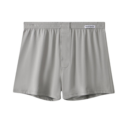 Loose Breathable Plus Size Men's Solid Color Boxers