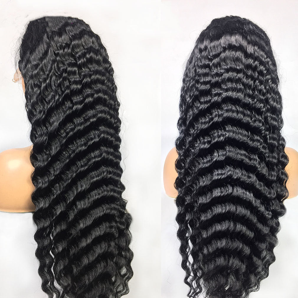 28-30" Deep Wave Lace Frontal Wigs 13x4