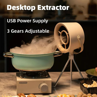 Portable Desktop Exhaust Fan USB Range Hood