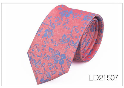 Men's 6cm Flower Graffiti Yarn-dyed Tie