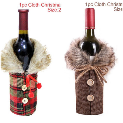 Christmas Wine Bottle Socks Decor