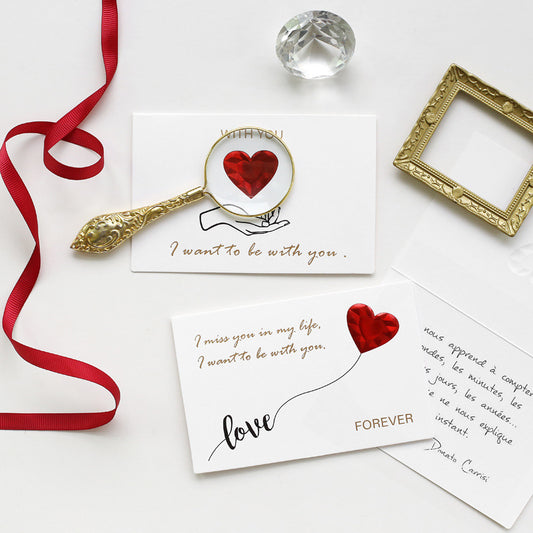Red Heart Greeting Card Forever Love