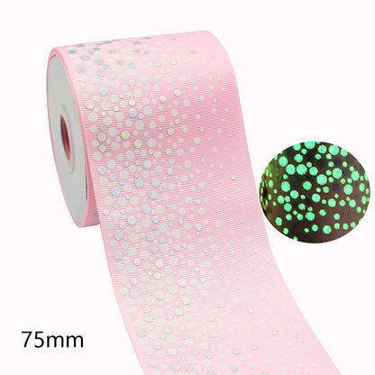 75mm Luminous Rainbow Bow - Fluorescent Ribbon
