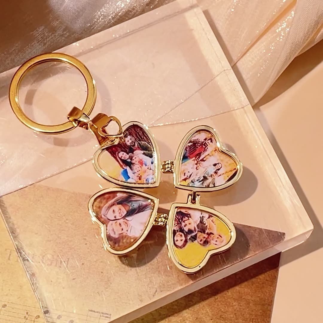 Three-Dimensional Peach Heart Folding Pendant