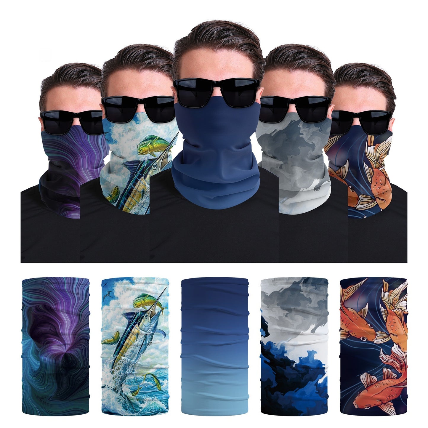 UPF50 Sunscreen Face Towel Riding Hat Scarf