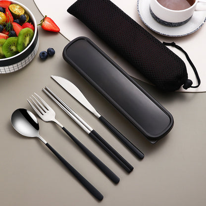 304 Stainless Steel Gold Cutlery Set With Case