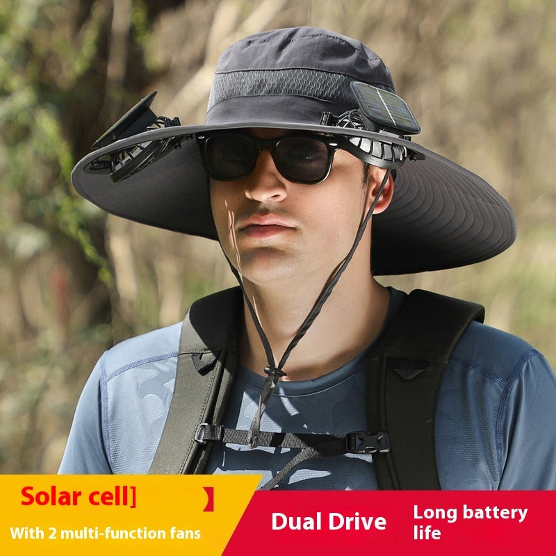 Lithium Battery Fan Solar Wind Protection Hat