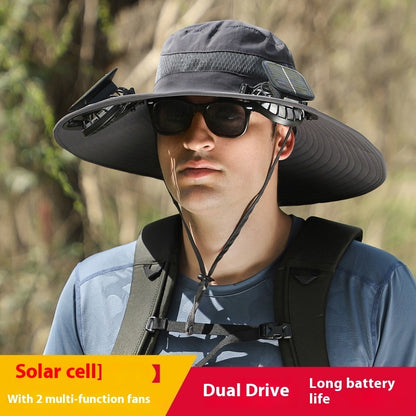 Lithium Battery Fan Solar Wind Protection Hat