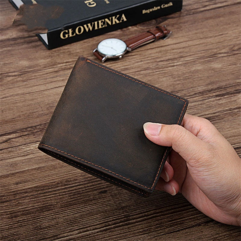 Vintage Crazy Horse Skin Men's Wallet