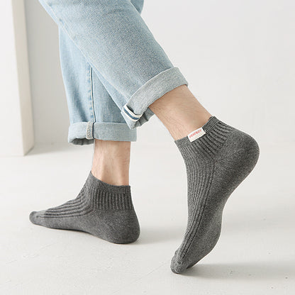 Solid Color Mens Cotton Socks