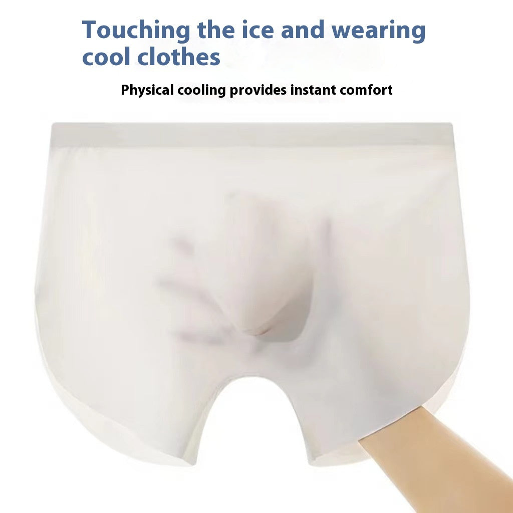 Summer Ice Silk Seamless One Piece Boxer Briefs