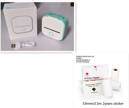 Mini Portable Thermal Label Printer - Ideal for Students and Price Tags
