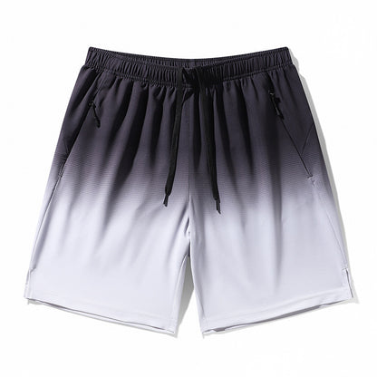 Men's Summer Ice Silk Gradient Sports Beach Shorts