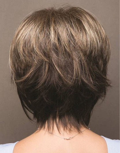 Blonde Brown Short Heat Resistant Natural Hair Wig