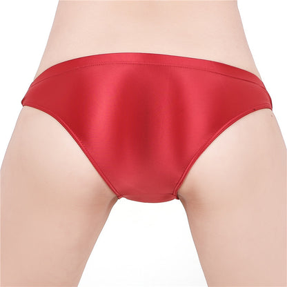 Men's Silky Shiny Low Waist Briefs