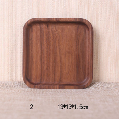 Japanese Style Black Walnut Rectangular Dinner Plate