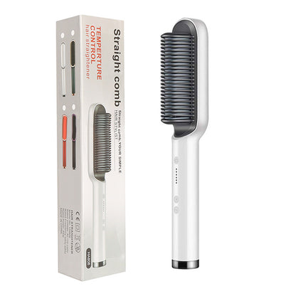 2 In 1 Hair Straightener Hot Comb Curling Brush