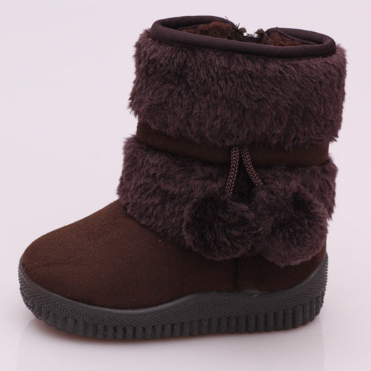 Warm Winter Snow Boots for Children with Soft, Non-slip Soles