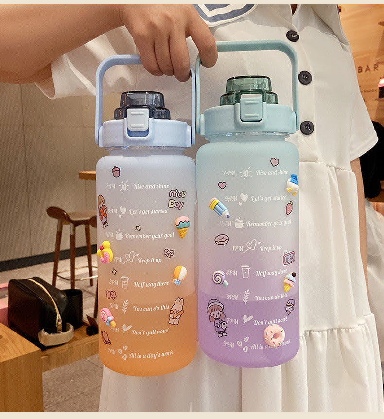 2-Liter Portable Water Bottle Summer Cup