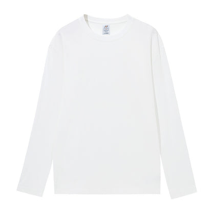 Cotton Long Sleeve Loose Pure White Casual Top