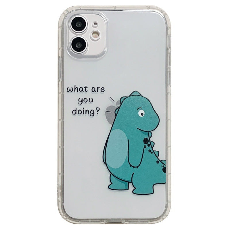 Simple Transparent Airbag Anti-Fall Phone Case for Couples