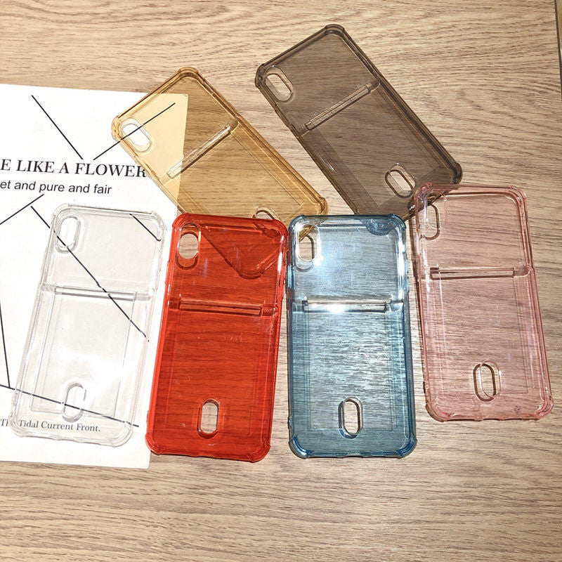 Apple Transparent Card Holder Phone Case