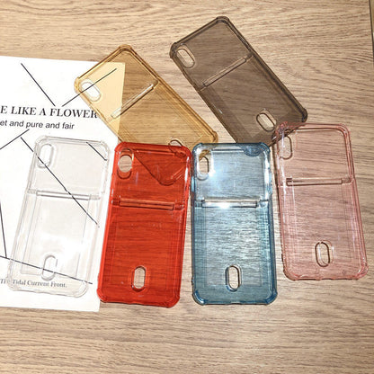 Apple Transparent Card Holder Phone Case