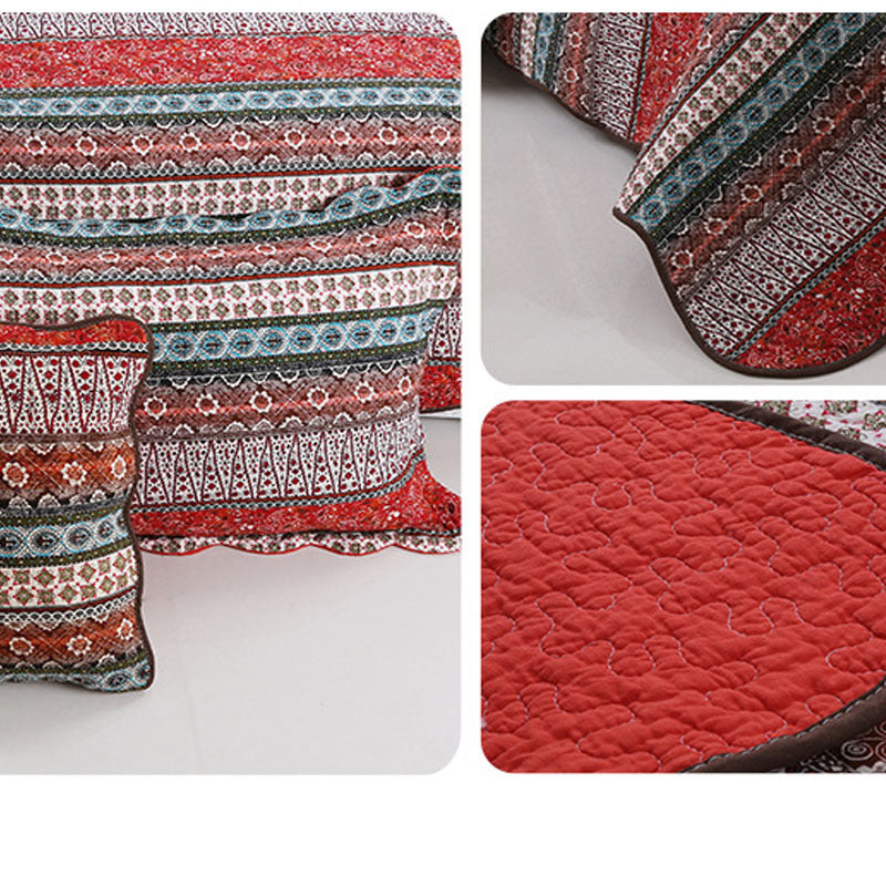 Three-piece Cotton Linen Wash Quilt Set