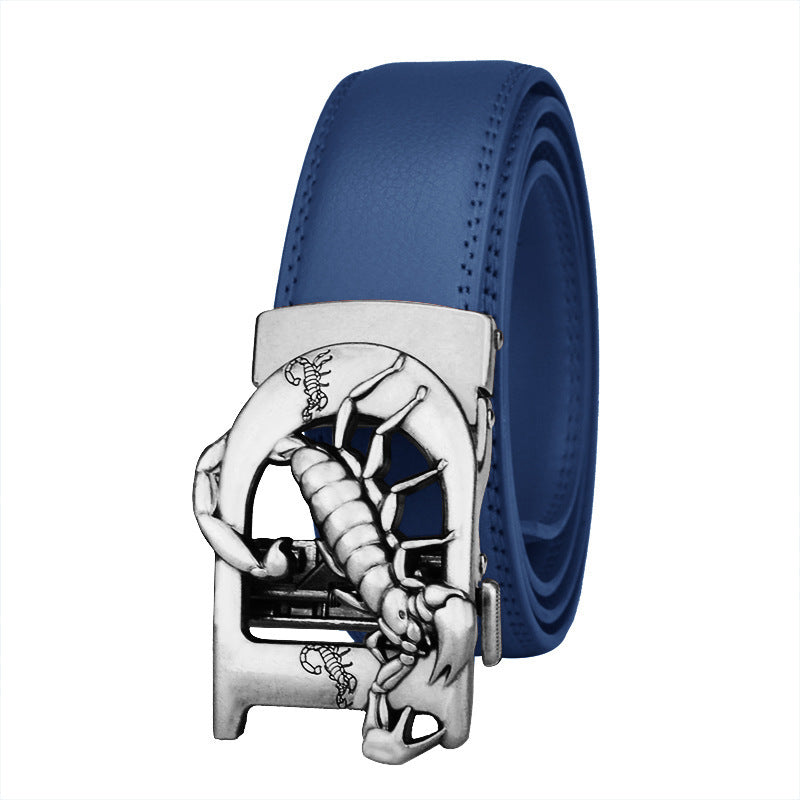 Men's Automatic Leather Bronze Belt