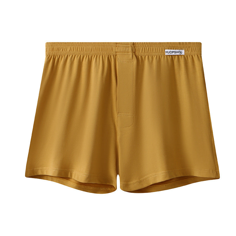 Loose Breathable Plus Size Men's Solid Color Boxers