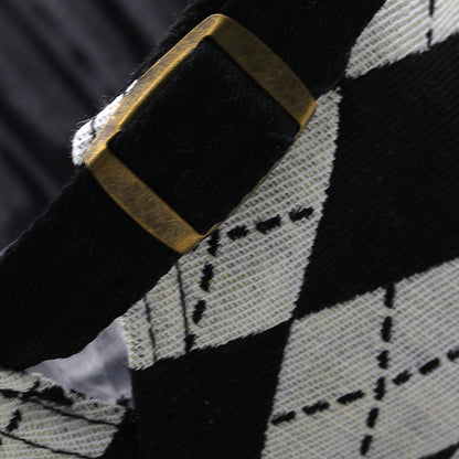 Retro Plaid Short Brim Advance British Casual Painter Hat