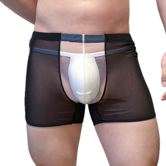 Men's Lace Mesh Boxer Briefs Summer Thin