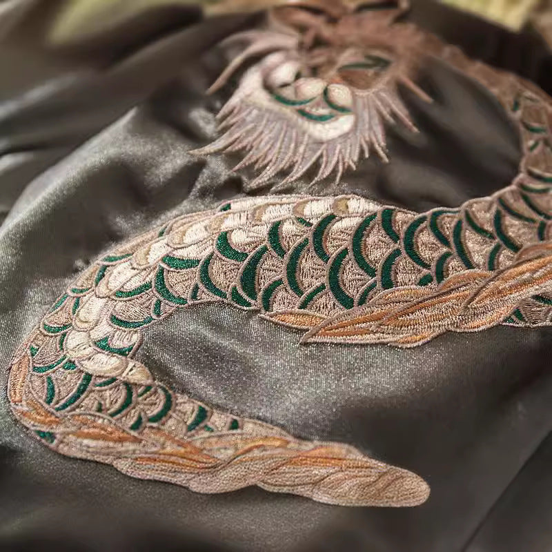 Embroidered Men's Four Sacred Beasts Dragon