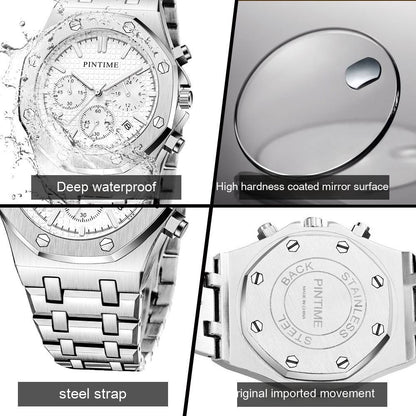 Six-pin Business Casual Fashion Waterproof Quartz Watch