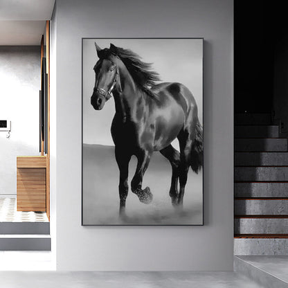 Art Canvas Dark Horse Wall Art Living Room Decor