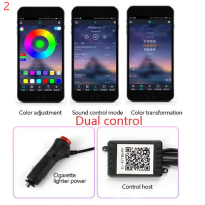 Car Fiber Optic Ambient APP Rhythm Light