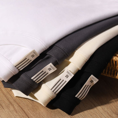 Cotton Loose Round Neck Long Sleeve T-shirt Bottoming Shirt For Men