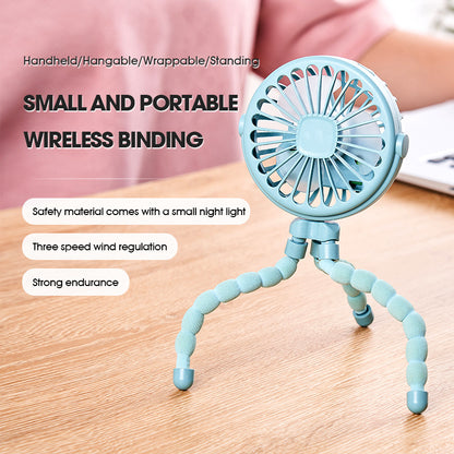 Mini Stroller Fan Portable USB Octopus