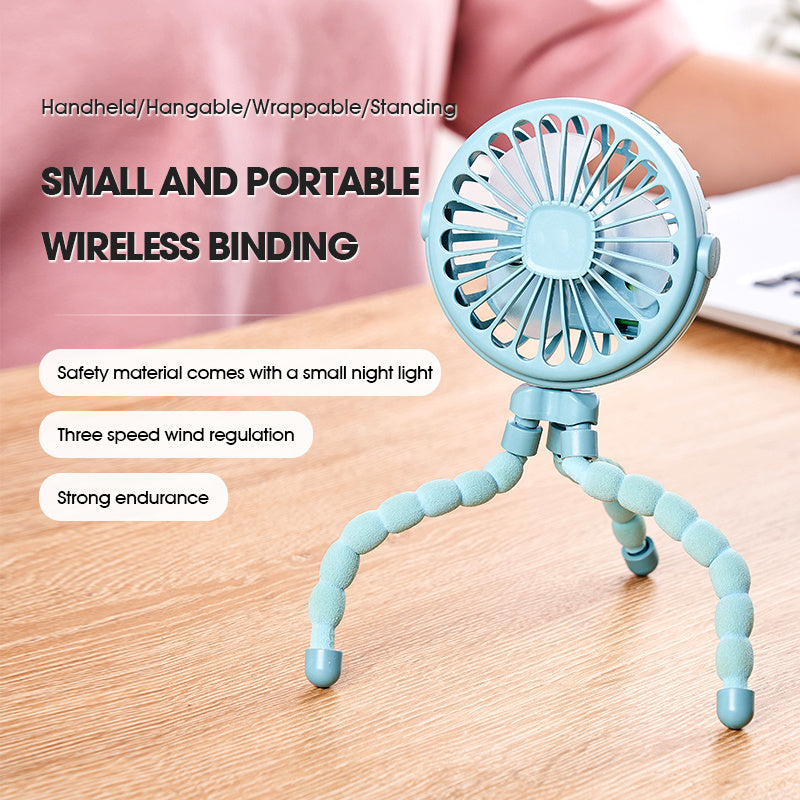 Mini Stroller Fan Portable USB Octopus