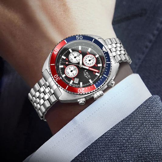 Multi-functional Student Men's Large Dial Waterproof Quartz Watch