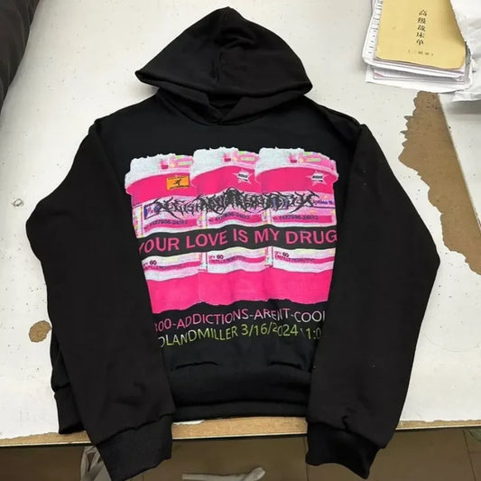 Men's Printed Long Sleeved Hoodie