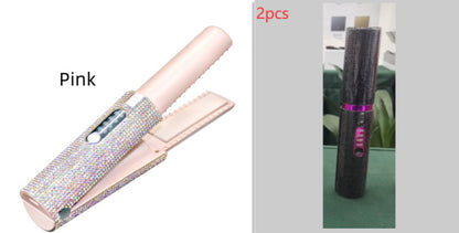2-In-1 Electric USB Hair Straightening Brush Comb