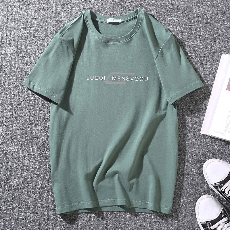 Plus Size Cotton Round Neck Men's T-shirt